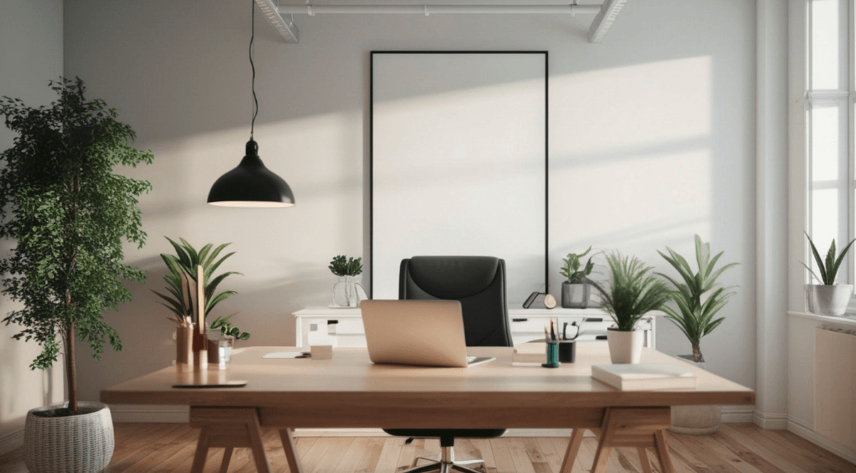 ideal workspace with less distractions